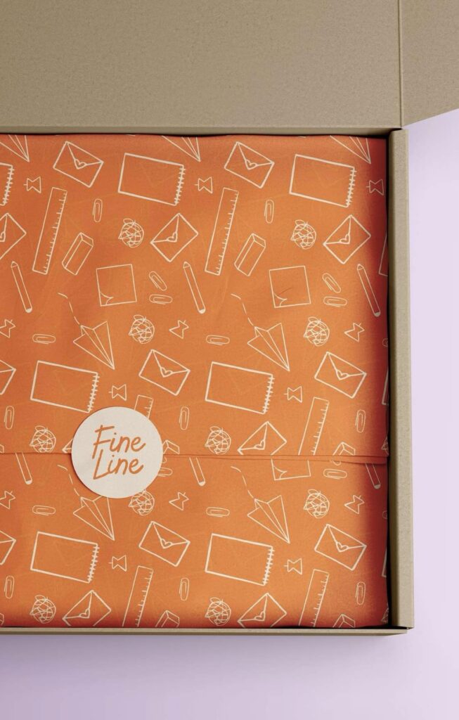 Motif créé pour la marque fictive Fine Line