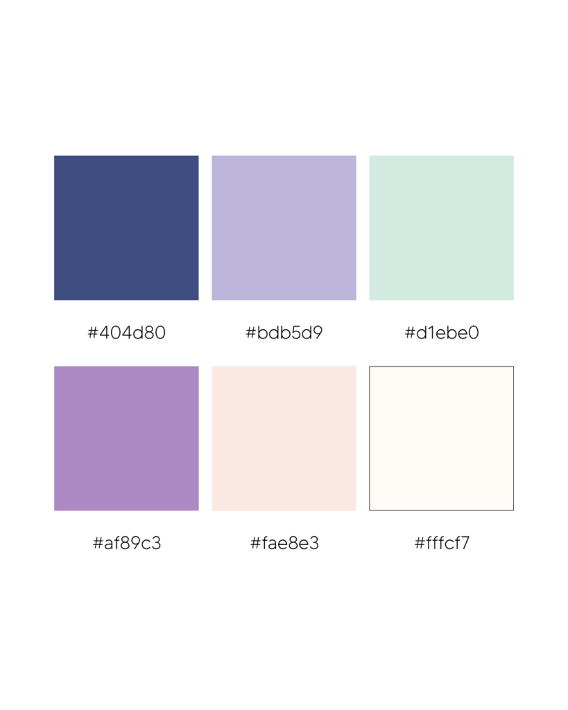 palette de couleur prodmots et codes hex