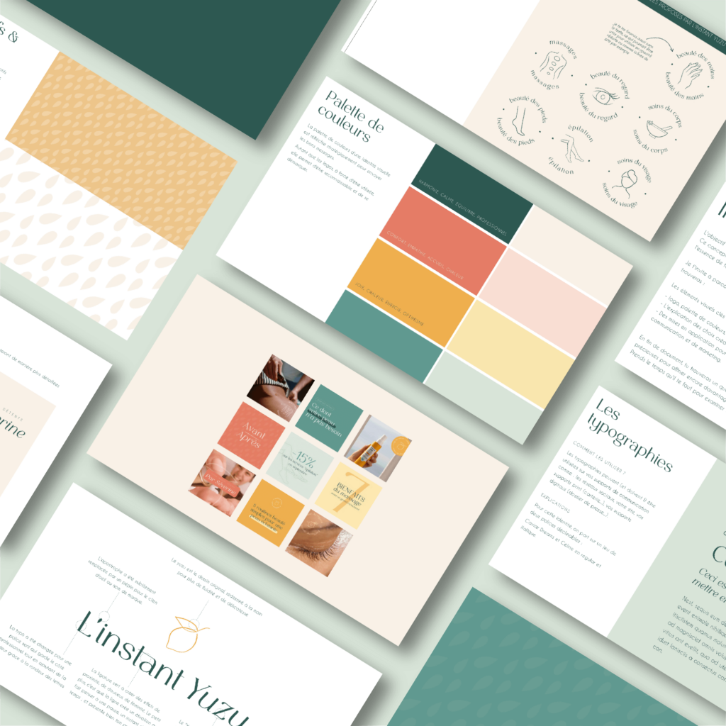 Présentation charte graphique L'Instant Yuzu