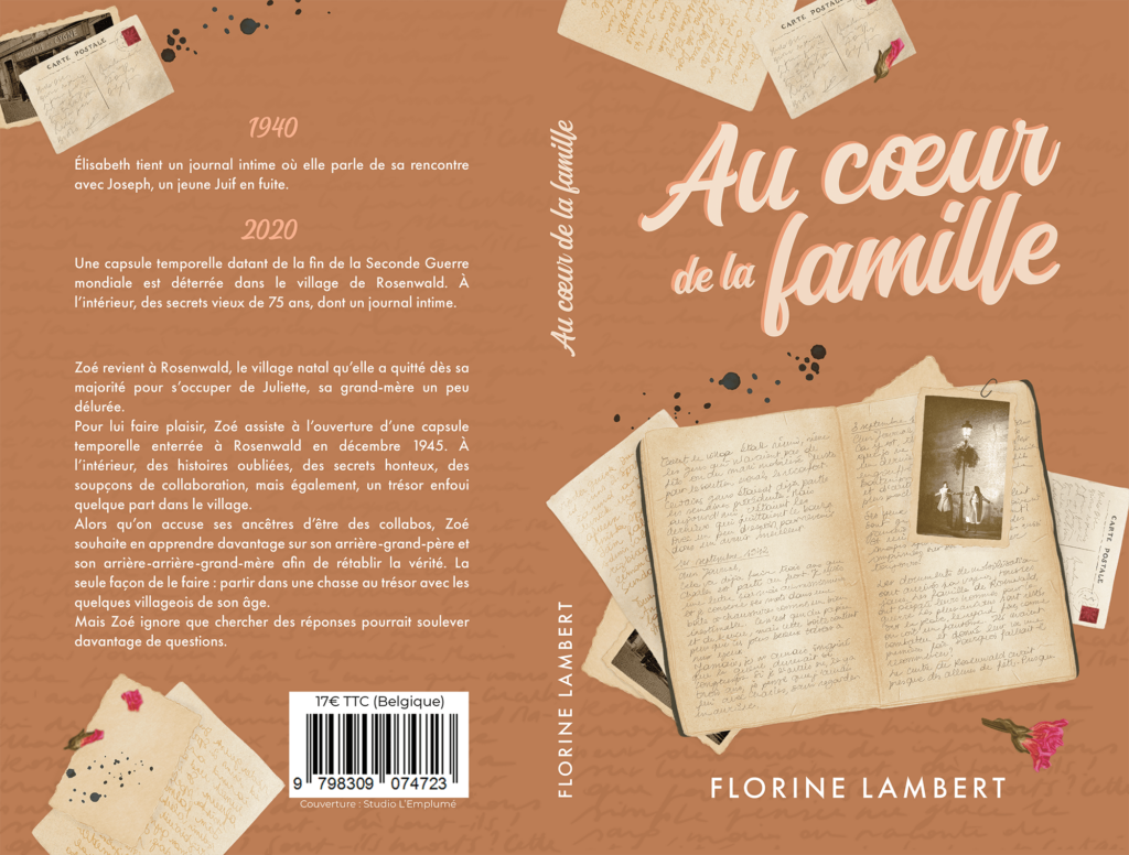 couverture maquette à plat de la couverture du roman historique de florine lambert