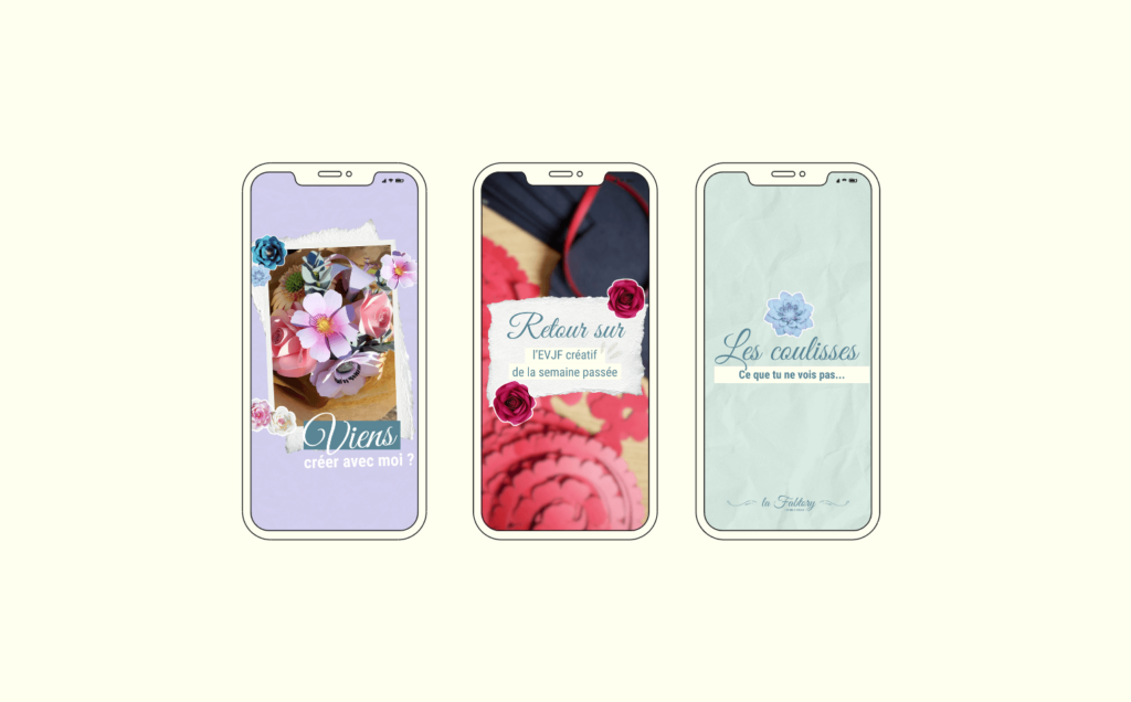 templates de stories instagram pour la fabtory