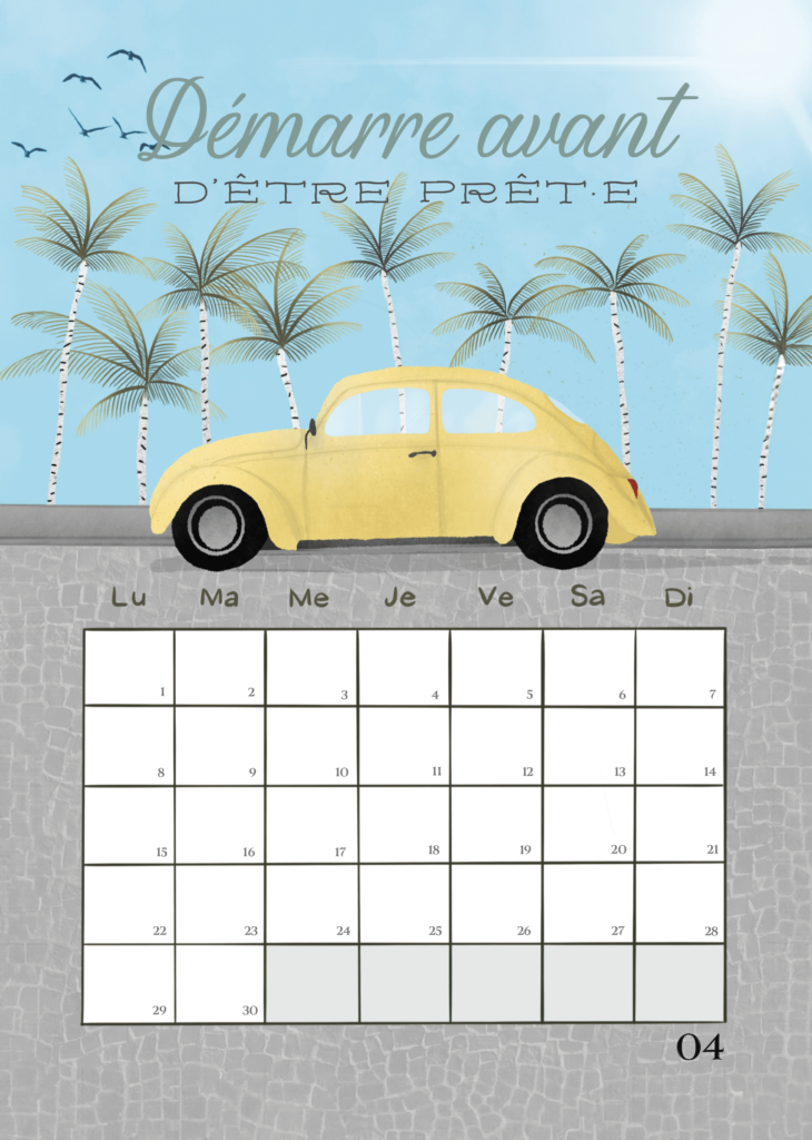 calendrier de bureau 2024 avril