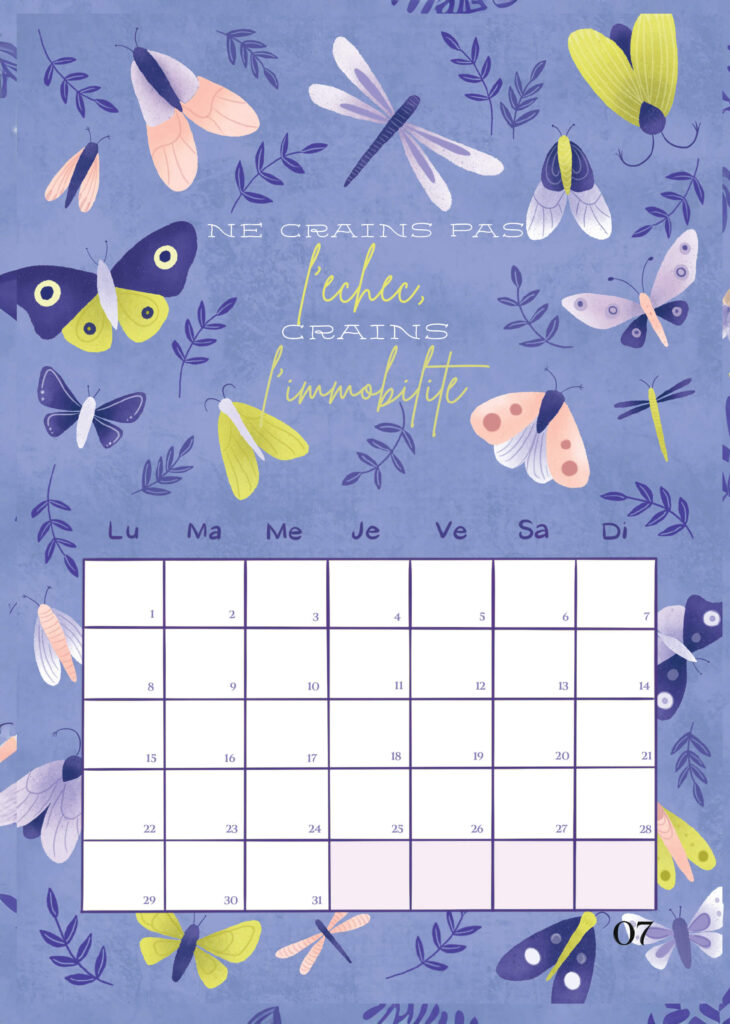 calendrier de bureau 2024 juillet