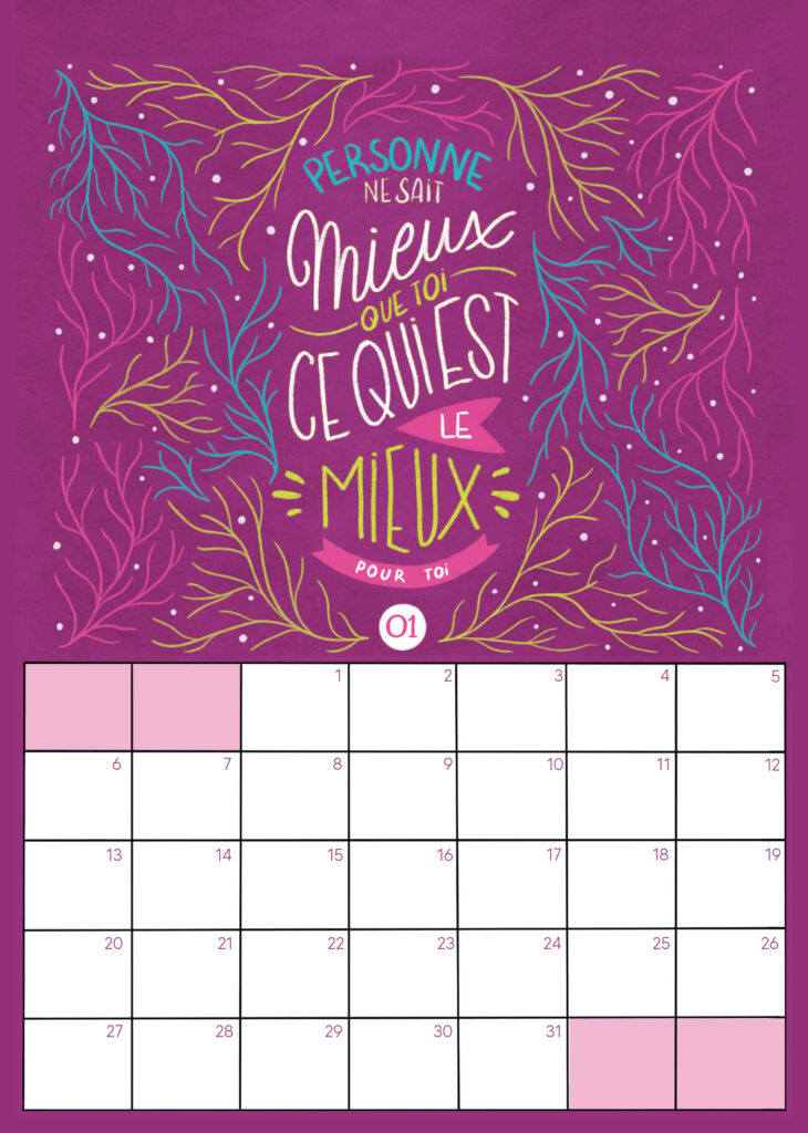 calendrier de bureau 2025