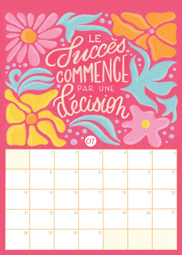 calendrier de bureau 2025