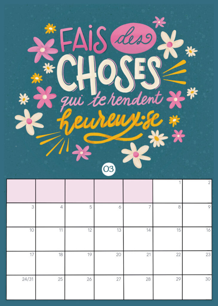 calendrier de bureau 2025