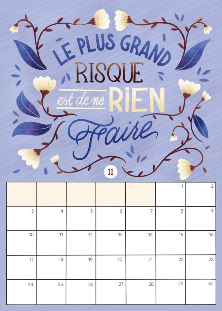 calendrier de bureau 2025