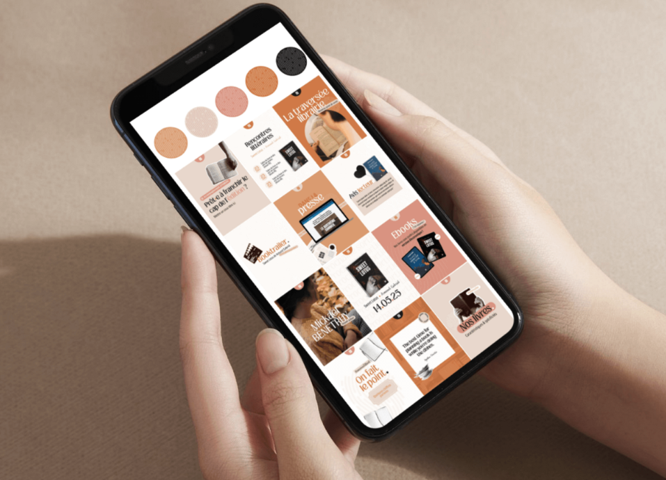 feed instagram réalisé pour les éditions Zaloé