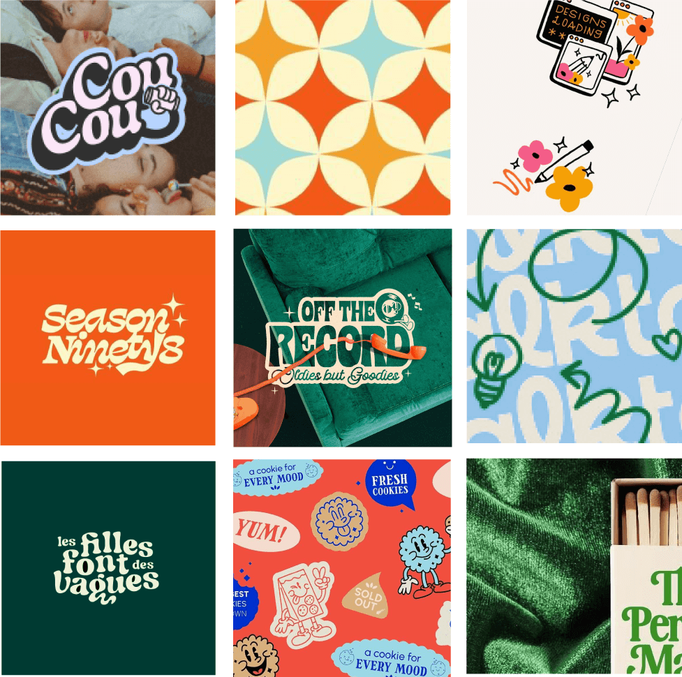 moodboard nostalgie revisitée : identité visuelle rétro