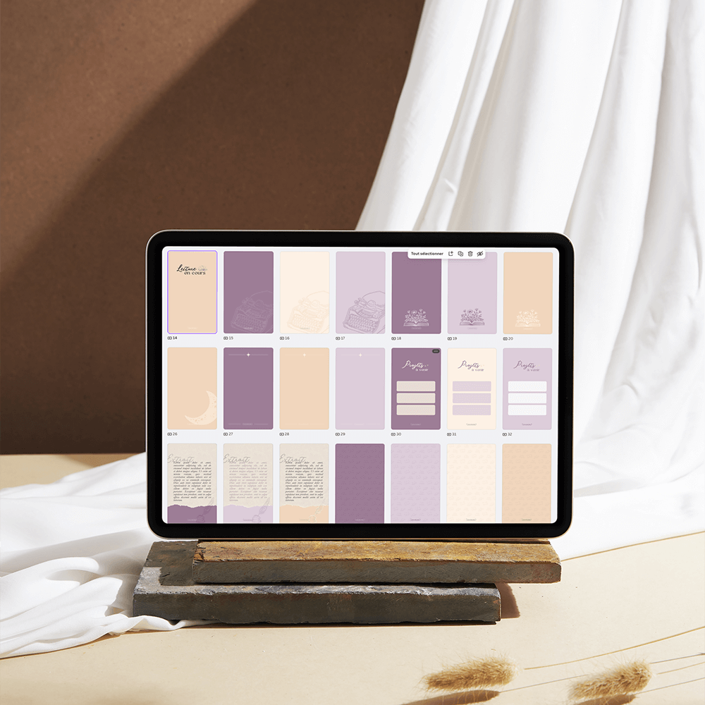 Templates créés par le Studio pour l'autrice Victoria May