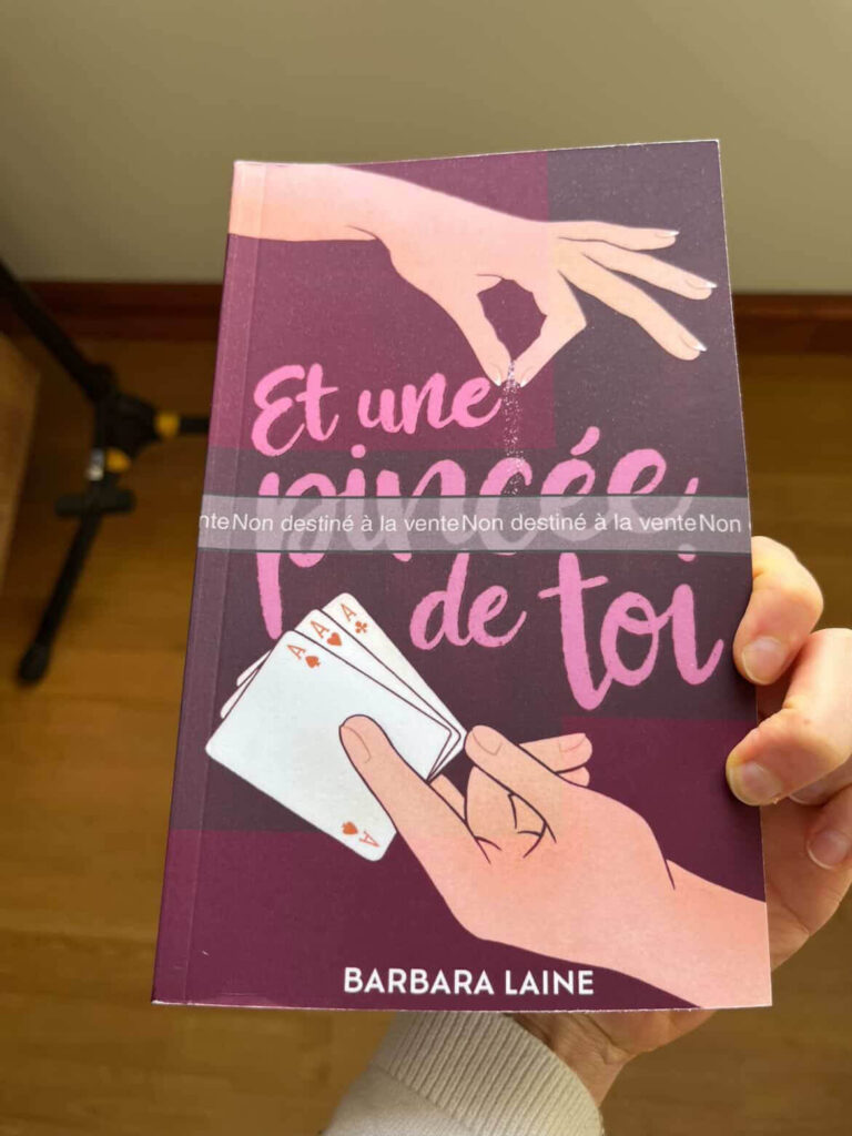 Exemple d'impression par Amazon KDP qui n'a pas fonctionné du premier coup.
